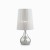 LILIANA 1x60W E27 Stolní dekorativní lampa, základna kov, povrch chrom lesk, stínítko plisované s lesklým efektem, pro žárovku 1x60W E27, 230V, IP20, tř.2, rozměry d=275mm, v=610mm
