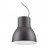 WORM 1x60W E27 Závěsné svítidlo, těleso kov, povrch tmavě šedá, vnitřní bílá, pro žárovku 1x60W, E27, 230V, IP20, tř.1, rozměry d=465mm, vč lankového závěsu l=2485mm, lze zkrátit