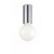 BRULOS Stropní přisazené svítidlo, těleso kov, povrch chrom, pro žárovku 1x60W, E27, 230V, IP20, tř.2, rozměry d=50mm, h=100mm.