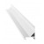 NEKID SQ Přisazený hliníkový profil, pro instalaci do rohu LED pásků šířky w=10mm, povrch bílá, rozměry 16x18mm, délky l=2m.