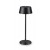 KORYTE TL 1,5W Stolní venkovní lampa, těleso kov, povrch černá, difuzor plast opál, LED 1,5W, 230lm, teplá 3000K, dotykové stmívání, nabíjení USB-C, výdrž cca 7 hodiny, IP54, rozměry d=115mm, h=320mm.