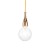 IBERIT závěsná Závěsný kabel s objímkou, materiál plast, povrch mosaz lesk zlatá,, kabel žlutý, pro žárovku 1x70W, E27, 230V, IP20, d=120mm, l=2500mm, lze zkrátit