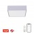 DEBELO 22W, TUYA-Z Stropní svítidlo, těleso kov, bílá, dif plast opál, LED 22W, 1610lm, smart TUYA, Matter, Zigbee 3.0, dálk ovl. (souč) nebo mob. tel. CCT nast teplá 2700K-denní 6500K, stmív 230V, 280x280x70mm