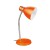 STUDO Stolní lampa, těleso kov, povrch oranžová, flexibilní rameno husí krk, pro žárovku 1x40W, E14, 230V, IP20, d=147mm,107mm, h=max.295mm, s vypínačem.