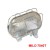 SHAFT 1 Přisazené průmyslové, venkovní svítidlo s drátěným ochranným košem, základna plast, barva šedá, difuzor sklo, pro žárovku 1x60W, E27, A60, 230V, IK06, IP43, 165x100x110mm.