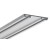 PROLED-09 AC Montážní základna pro přisazený hliníkový profil, materiál hliník, povrch elox šedostříbrná, rozměry 33,8x3,6mm, délka l=3m