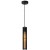ALGUIERO Závěsné svítidlo, těleso kov, povrch černá, pro žárovku 1x40W, E27, 230V, IP20, rozměry d=65mm, h=340mm, vč závěs kabelu h=1800mm, lze zkrátit.