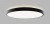 ROPOVO 32+8W CCT Stropní svítidlo, hliník, povrch černá, dif plast opál, LED 32W+8W, 3000lm, nast teplota CCT  teplá 3000K- neutrální 4000K, Ra90, 230V, IP20, rozměry d=400mm, h=90mm, svítí nahoru/dolů