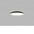 RANDY C 60W Casambi Stropní svítidlo, hliník, černá/zlatá, difuzor plast opál, LED 60W, 4200lm, TW nastavitelná teplota CCT teplá 3000K-neutrální 4000K, Ra90, stmív Casambi, 230V, IP20, d=600mm, h=70mm