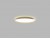 RANDY C 60W Casambi Stropní svítidlo, hliník, zlatá, difuzor plast opál, LED 60W, 4200lm, TW nastavitelná teplota CCT teplá 3000K-neutrální 4000K, Ra90, stmív Casambi, 230V, IP20, d=600mm, h=70mm