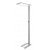 Stojací lampa, těleso hliník, povrch šedostříbrná, difuzor plast transparentní, LED 55W, 6245lm, neutrální 4000K, UGR<19, vyzař úh 150°, dotyk stmívač, Ra80, 230V, 310x1950x610mm, svítí nahoru/dolů