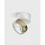 DAME PL W 7W Stropní přisazené svítidlo, výklopné, hliník, povrch bílá a mosaz, LED 7W, 624lm, teplá 3000K, vyzař. úhel 45°, Ra90, 230V, IP20, rozměry d=75mm, h=70mm.