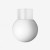 Stropní, přisazené svítidlo, základna kov, povrch bílá, difuzor sklo triplex opál, pro žárovku 1x40W, E14, 230V, do koupelny IP44, tř.2, rozměry d=115mm, h=148mm