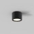 BALOO 10W, IP44 Stropní, přisazené svítidlo do koupelny, těleso kov, povrch černá, difuzor plast opál, LED 10W, 600lm, teplá 3000K, vyzař. úhel 120°, 230V, IP44, rozměry d=105mm, h=70mm.