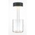 INCLINO TL 3W Stolní lampa, základna sklo čiré, těleso kov, povrch černá, difuzor plast opál, LED 3W, 120lm, teplá 3000K, stmívání, napájení USB baterie, IP20, tř.3, rozměry d=120mm, h=348mm.