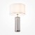 INDULGO TL 1x60W, E27 Stolní lampa, základna kov, povrch zlatá, těleso sklo čiré, stínítko textil bílá, pro žárovku 1x60W, E27, 230V, IP20, tř.2, rozměry d=320mm, h=572mm.