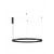 RINGOLI LED 36W UGR<12 Závěsné svítidlo, těleso hliník, černá, pro max 6 segmentů LED á 6W svítí dolů + 15W nahoru, teplá 3000K, Ra80, 230V/24V, IP20, rozměry d= 1200mm, vč lank závěsu h=1500mm, segmenty dodávány SAMOSTANĚ
