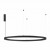 RINGOLI LED 42W UGR<12 Závěsné svítidlo, těleso hliník, černá, pro max 7 segmentů LED á 6W svítí dolů + 18W nahoru, teplá 3000K, Ra80, 230V/24V, IP20, rozměry d= 1500mm, vč lank závěsu h=1500mm, segmenty dodávány SAMOSTANĚ