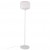 Stojací lampa, těleso sklo, povrch bílá opál, pro žárovku E27, max. 40W, 230V IP20, tř.2, h=1394mm, stínítko d=300mm, včetně vypínače kabelu s textilním úpletem - bílá, l=1800mm