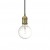 MOLY Závěsný kabel s objímkou, kryt objímky kov, povrch antická mosaz, pro žárovku E27, max.60W, 230V, IP20, tř.2. rozměry h=102mm, d=51mm, včetně závěsného kabelu s textilním úpletem - černá, l=2000mm