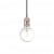 MOLY Závěsný kabel s objímkou, kryt objímky kov, povrch měď, pro žárovku E27, max.60W, 230V, IP20, tř.2. rozměry h=102mm, d=51mm, včetně závěsného kabelu s textilním úpletem - černá, l=2000mm