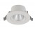 REGINAS LED 5W, IP20 Stropní, podhledové bodové svítidlo, výklopné 30°, těleso plast, povrch bílá, difuzor plast čirý, LED 5W, teplá 3000K, 350lm, Ra80, 230V, IP20, tř.2, rozměry d=90mm, h=50mm, otvor d=75mm