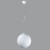 ADRIA L1-NB Závěsné svítidlo koule, základna nerez povrch broušená, difuzor sklo opál, pro žárovku 1x75W, E27 A60, 230V, IP20, d=200mm, lankový závěs l=2000mm, lze zkrátit