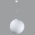 ADRIA L4-B Závěsné svítidlo koule, základna kov, povrch bílá, difuzor sklo opál, pro žárovku 1x150W, E27 A60, 230V, IP20, d=500mm, lankový závěs l=2000mm lze zkrátit