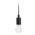 PENDANT závěsné svítidlo 1xžárovka černá Závěsné svítidlo, závěsný kabel s objímkou, základna kov, povrch černá, pro žárovku 1x6W, E27, 230V, IP20, tř.1, rozměry hlavice d=40mm, vč závěsného kabelu h=2500mm, lze krátit