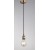 ELSTER Závěsný kabel s objímkou, materiál kov, povrch leštěná mosaz, pro žárovku 1x40W, E27, 230V, IP20, rozměry l=2500mm, lze zkrátit.