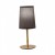 WALDSEE Stolní lampa, husí krk, těleso kov, povrch broušený chrom, stínítko textil šedá, pro žárovku 1x40W, E14, 230V, IP20, rozměry: d=110mm, h=280mm.