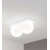 KODE 2x8W IP40 Stropní svítidlo, těleso hliník, povrch bílá, difuzor sklo opál, LED 2x8W, 2x856lm, teplá 3000K, Ra90, 230V, IP40, tř.1, rozměry d=100mm, základna 100x210mm.