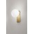 SPORI WL/PL 8W IP44 Nástěnné svítidlo, těleso hliník, povrch broušená mosaz, difuzor sklo opál, LED 8W, 956lm, teplá 3000K, Ra90, 230V, IP44, tř.1, rozměry d=130mm, základna 142x220x17mm.