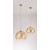 CATALINA HL 1x60W E27 Závěsné svítidlo, základna kov, povrch mosaz, stínítko sklo jantarová, pro žárovku 1x60W, E27, 230V, IP20, tř.2, rozměry d=350mm, h=310mm, vč závěs kabelu l=1500mm, lze zkr.