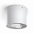 PHASE LED 5W VÝPRODEJ Stropní, přisazené, bodové svítidlo, výklopné +-20°, těleso kov, povrch bílá + hliník šedostříbrná, LED 1x4,5W, teplá 3000K, 500lm, Ra80, stmívatelné RC, 230V, IP20, d=102mm, h=80mm