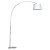 MARGE Stojací lampa, základna kov, povrch chrom, stínítko textil bílá, pro žárovku 1x40W, E27, 230V, IP20, tř.2, rozměry 1350x1600mm.