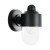 Nástěnné venkovní svítidlo, těleso plast černá, krycí plast čirý, pro žárovku 1x10W, E27, 230V, IP44, Ra80, tř.2. rozměry d=150mm, h=190mm.