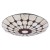 PLEVA CEILING 2x60W E27 Stropní svítidlo, základna kov, povrch mosaz antická zašlá, difuzor sklo vitráž motiv mozaiky, pro žárovku 2x60W, E27, 230V, IP20, tř.1. rozměry d=400mm, h=90mm