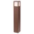VILEM POLE Sloupkové svítidlo, těleso hliník, povrch hnědorezavá, difuzor plast, opál, pro úspornou žárovku 1x23W, E27, IP54, tř.1, 108x108x660mm