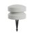 OXYTO 15W 360° 24V Sloupkové svítidlo, těleso beton, barva slonová kost, dif sklo opál, LED 15W, 539lm, teplá 3000K, vyzař. úhel 360°, Ra90, 24V, IP65, tř.3, rozměry d=250mm, h=185mm, vč. bodce do záhonu.