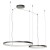 LEVERI HL R 98W TRIAC CCT Závěsné svítidlo, těleso hliník, povrch kouřový nikl, LED 98W, 5739lm-6103lm, přepín. CCT teplá 2700K-neutr 4000K, stmív. TRIAC, Ra90, 230V, IP20, tř.1, d=500+750mm, vč závěs lanka l=3000mm, lze zkr.