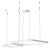 LEVERI HL SQ 98W TRIAC CCT Závěsné svítidlo, těleso hliník, povrch bílá, LED 96W, 5686lm-5932lm, přepín. CCT teplá 2700K-neutr 4000K, stmív. TRIAC, Ra90, 230V, IP20, tř.1, 500x500mm+750x750mm, vč závěs lanka l=3000mm, lze zkr.
