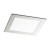 DORMA vestavné Q CHROM LESK Stropní vestavné svítidlo těleso hliník, povrch chrom lesk, difuzor plast opál mat, LED 18W teplá 3000K, 1620lm/cca 85W žár, 230V, trafo na kabelu, IP20, 227x227mm, h=30mm