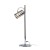 BUKOR Stolní lampa, těleso kov, povrch chrom, difuzor sklo chromované, pro žárovku 1x50W, GU10, ES50, 230V, IP20, tř.1, d=150mm, h=490mm, s vypínačem