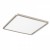 GREHAM IN SQUARE Stropní, podhledové svítidlo čtvercové, základna kov, rámeček nikl mat, difuzor plast opál, LED 1x22W, teplá 3000K, 2160lm, Ra80, 230V, IP20, tř.2. rozměry 225x225x9mm