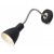 RUMLA WALL 1x28W E27 VÝPRODEJ Nástěnné svítidlo lampa, flexibilní rameno, husí krk, základna kov, stínítko kov, povrch lak černá mat s detaily nikl mat, pro žárovku 1x28W, E27, 230V, IP20, tř.1. rozměry d=110m