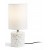 ARNEBURG II Stolní lampa, povrch tělesa imitace teraso, stínítko textil bílá, pro žárovku 1x28W, E27, 230V, IP20. rozměry d=150mm, h=335mm.