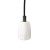 Lustr Závěsný kabel s objímkou, základna keramika, porcelán, kabel textilní, černý/bílý, pro žárovku 42W, E27, 230V, IP20, d=100mm, l=1800mm, lze zkr, pouze závěs BEZ stínítka