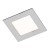 DORMA vestavné Q ČERNÝ CHROM 84x84mm Stropní vestavné svítidlo, těleso hliník, povrch černý chrom, difuzor plast opál mat, LED 3W, teplá 3000K, 300m/cca 15W žár, 230V, trafo na kabelu, IP20, tř.1, 85x85mm, h=40mm