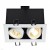 ALU BOX II 2x50W bílá MAT Vestavné, bodové, svítidlo výklopné +-20°, těleso kov, povrch bílá mat, rámeček hliník, povrch broušený, pro žárovku 2x50W, ES50, 230V, IP20, tř.1, 150x90x130mm